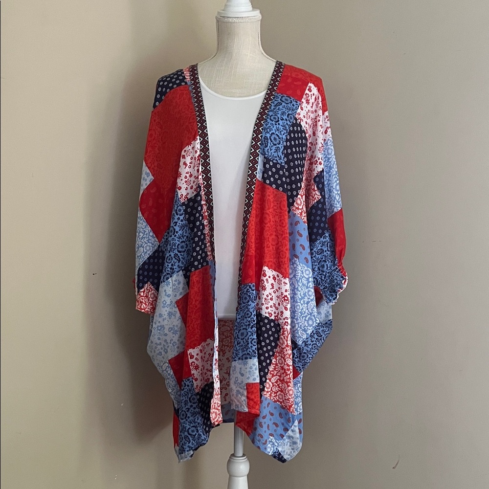 Ariat Women’s Multicolor Patchwork Kimono Cover-Up One Size